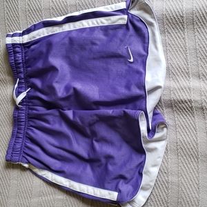 Nike shorts, small, pruple and white